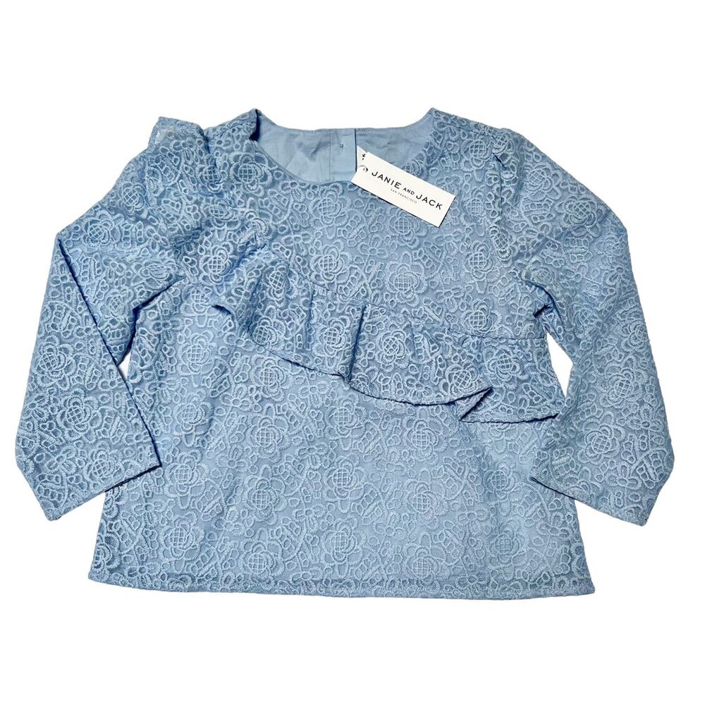 NWT Janie And Jack Lace Ruffle Top Size 8